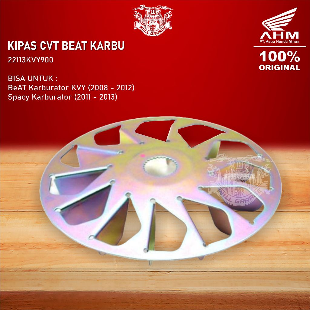 KIPAS CVT BEAT KARBU / SPACY KARBU / BeAT Karburator KVY (2008 - 2012) / Spacy Karburator (2011 - 20