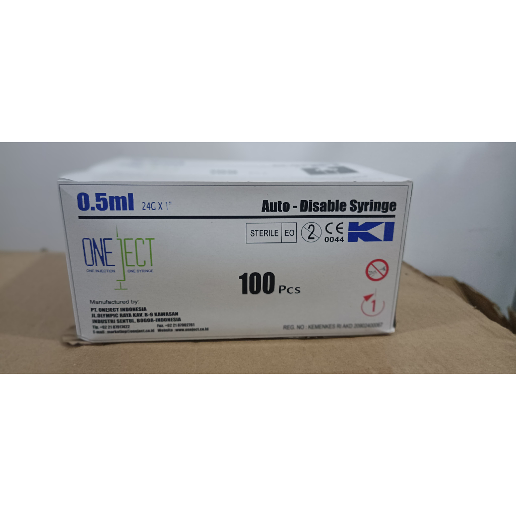 ONEJECT 0,5ML SPUIT SYRINGE ONE JECT 0,5ML/CC JARUM SUNTIK (1pcs)