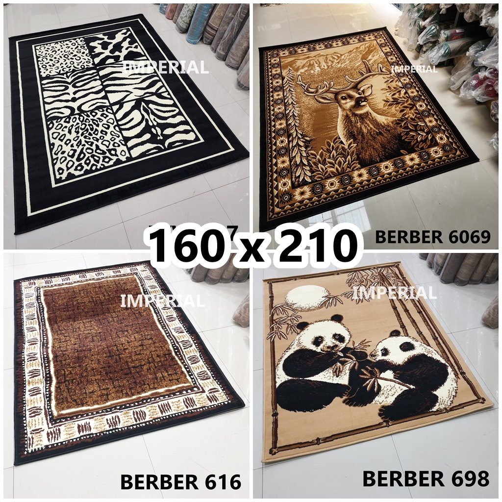 KARPET PERMADANI EXOTIC Uk. Standar 160 x 210 CM Universal Part 6/7 Motif Hewan Panda Macan Kucing