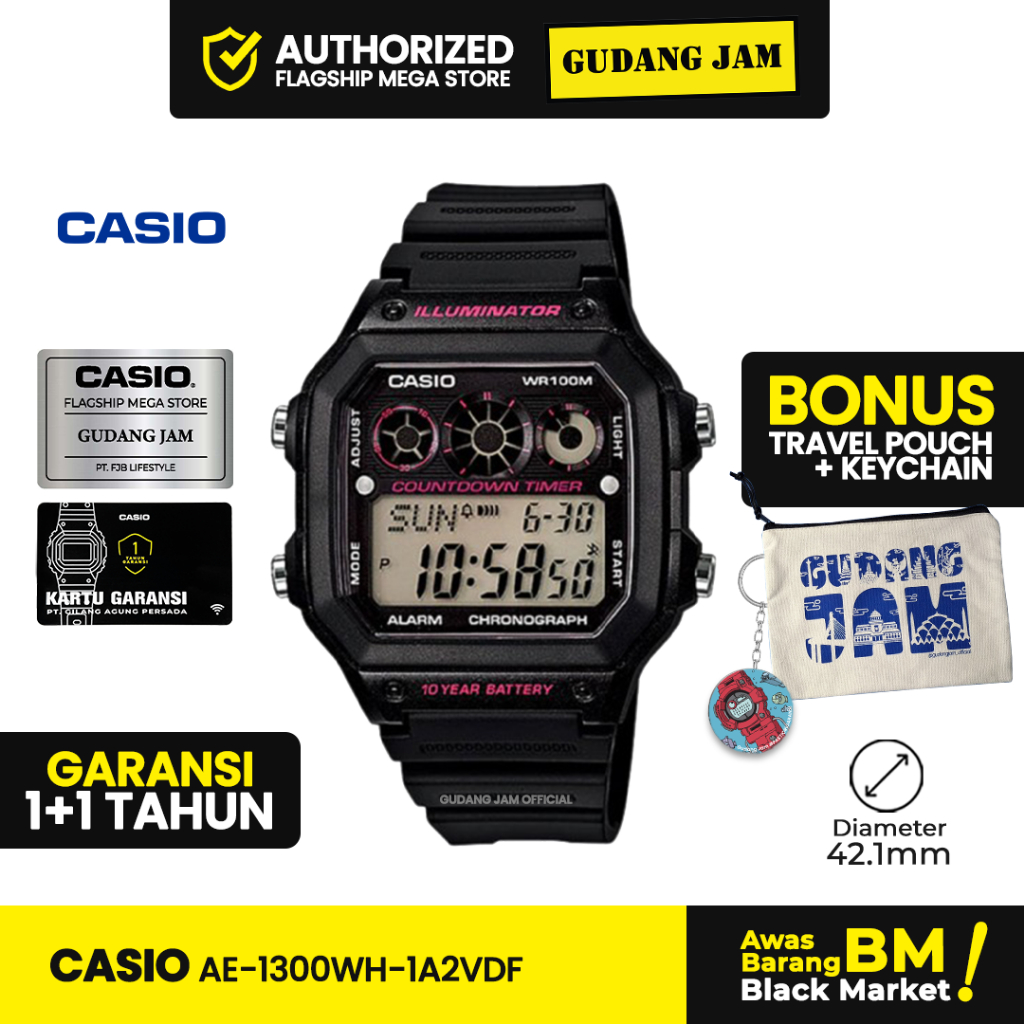 Jam Tangan Casio AE-1300WH-1A2VDF AE-1300WH AE-1300 AE1300WH AE 1300WH