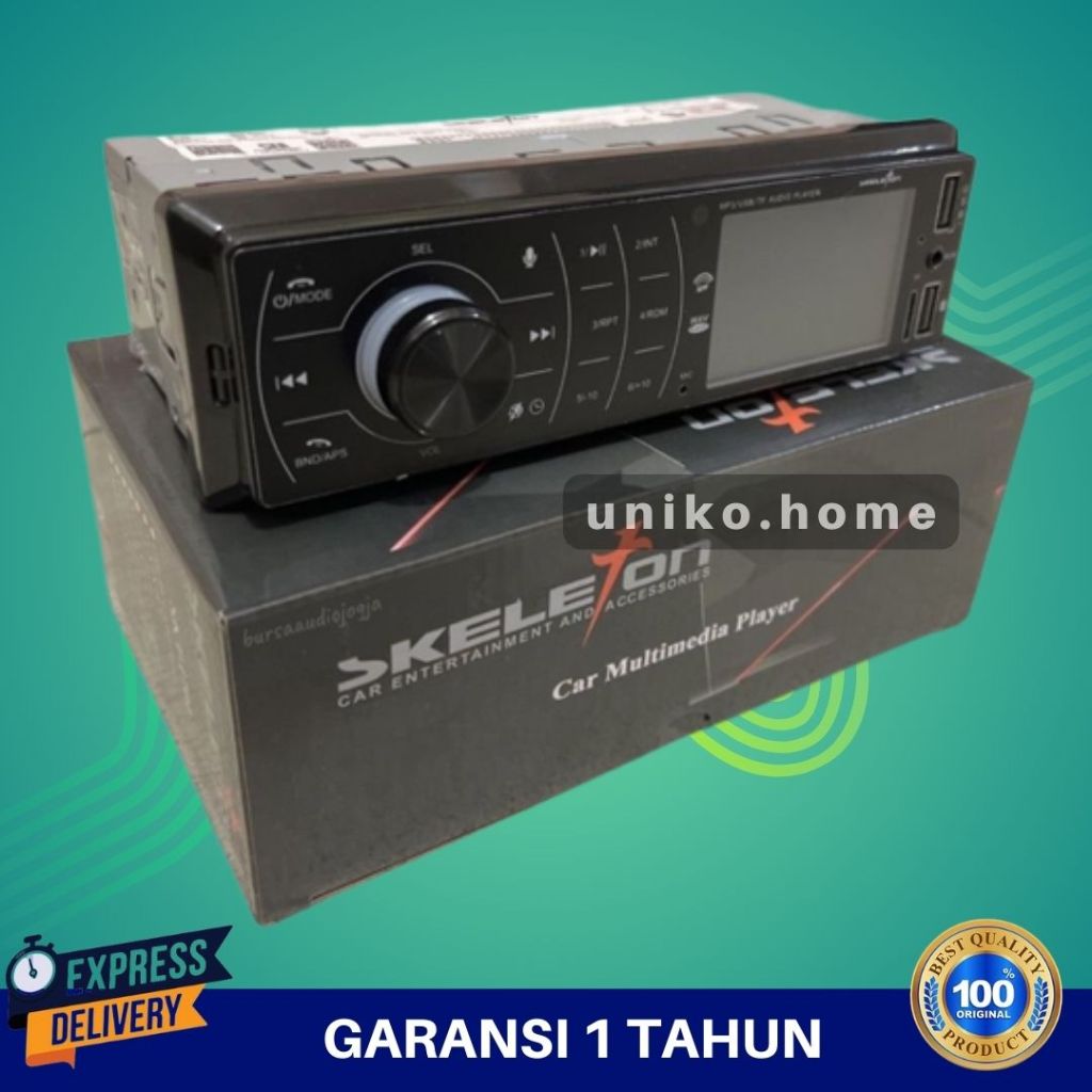 Head Unit Single Din MP3 Bluetooth Tape Mobil Skeleton Multifungsi USB (LAYAR LEBAR TOMBOL SENTUH) A