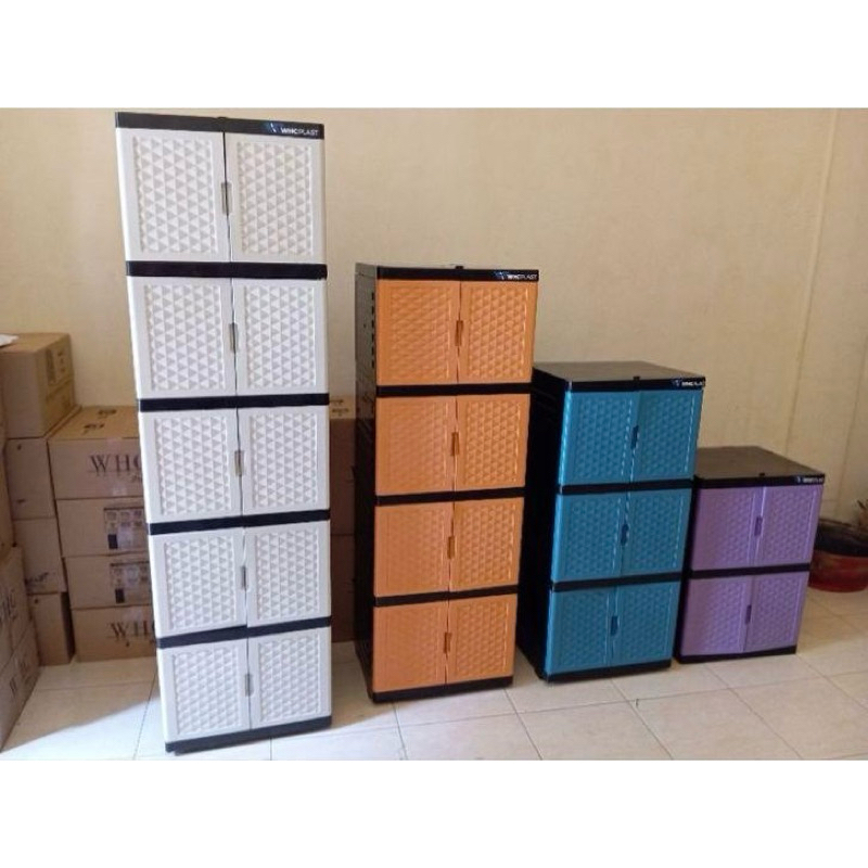 Black Cat Lemari Pakaian 2 Tingkat 3 Tingkat 4 Tingkat 5 Tingkat Lemari Plastik