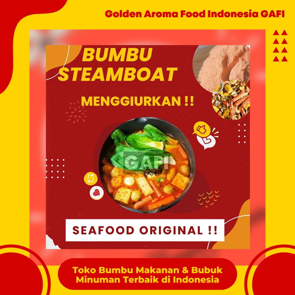 BUMBU Bubuk  SUKI INSTAN Seafood Original 1 Kg Steamboat Shabu Hotpot Bumbu Instant Tomyum Suki Stea