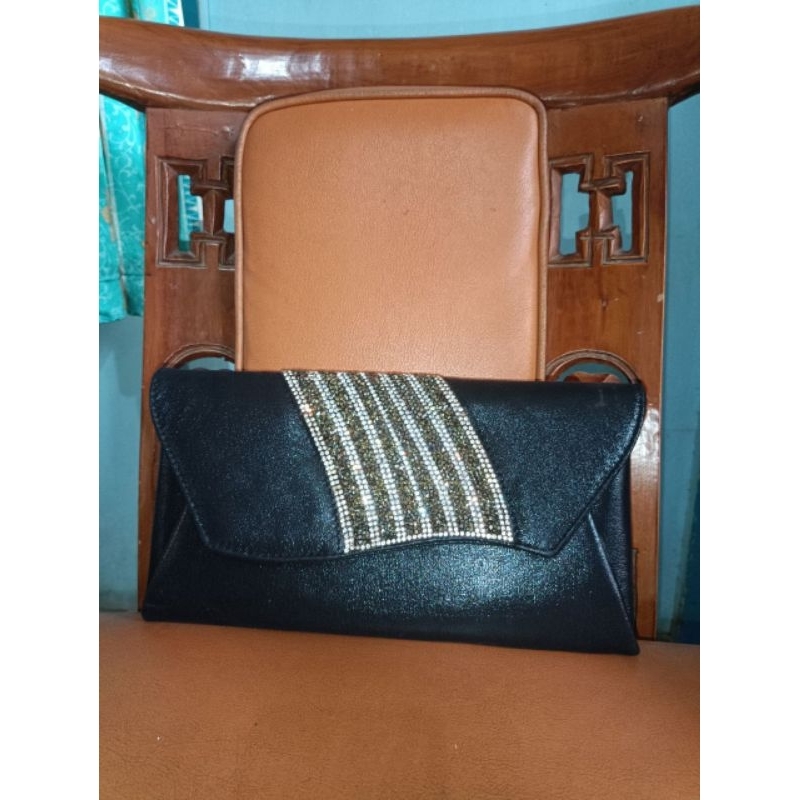 Kiyo Tas Hitam Pesta Mewah Wanita