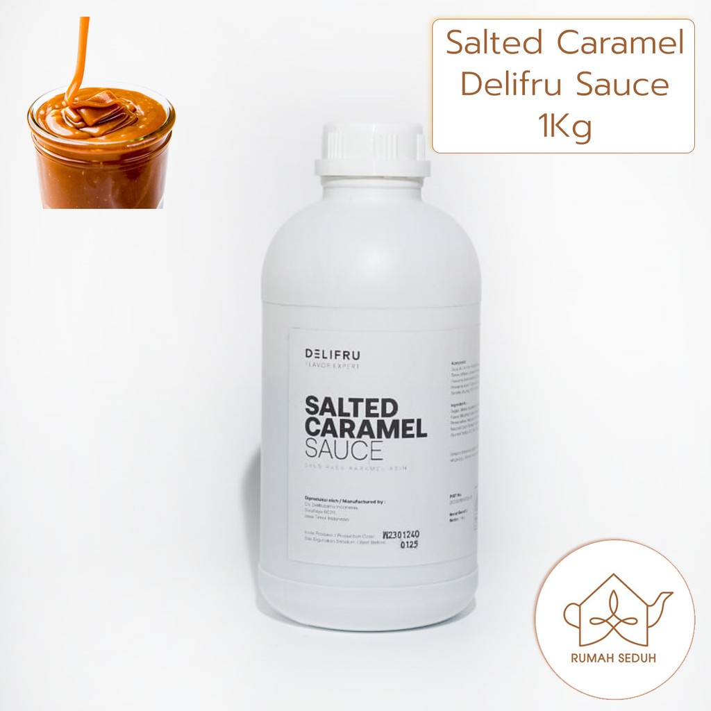 

Delifru Sauce 1kg Salted Caramel Sauce - Saos Karamel Asin untuk Topping Kopi