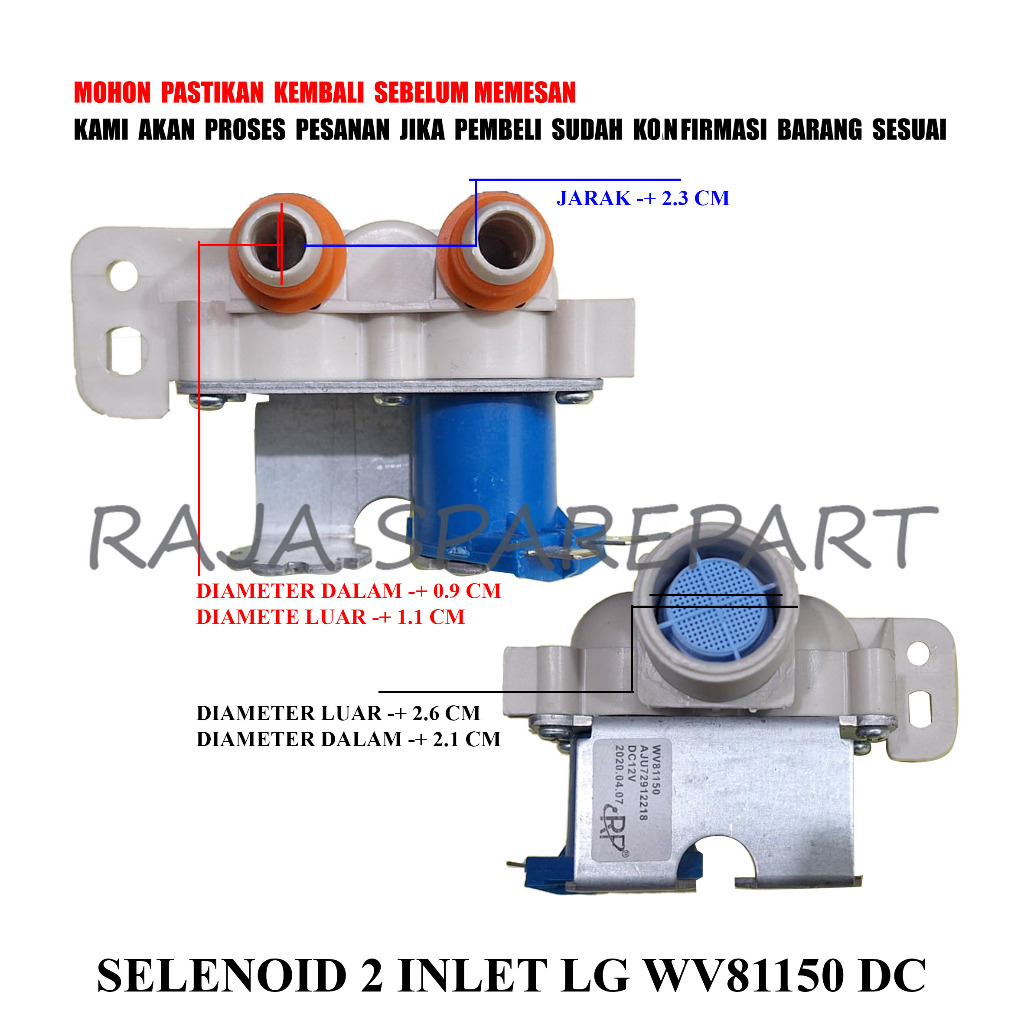 SIDLG1 SELENOID MESIN CUCI / INLET MESIN CUCI / SELENOID 2 INLET LG WV81150 DC