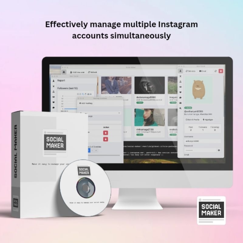 Social Maker - Software management bot Instagram [ORIGINAL]