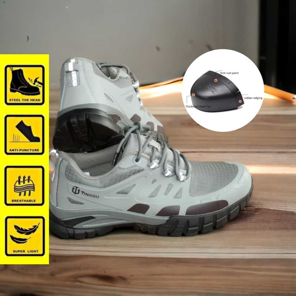Sepatu Safety Sporty Sepatu Ujung Besi Kode 146 tinggu