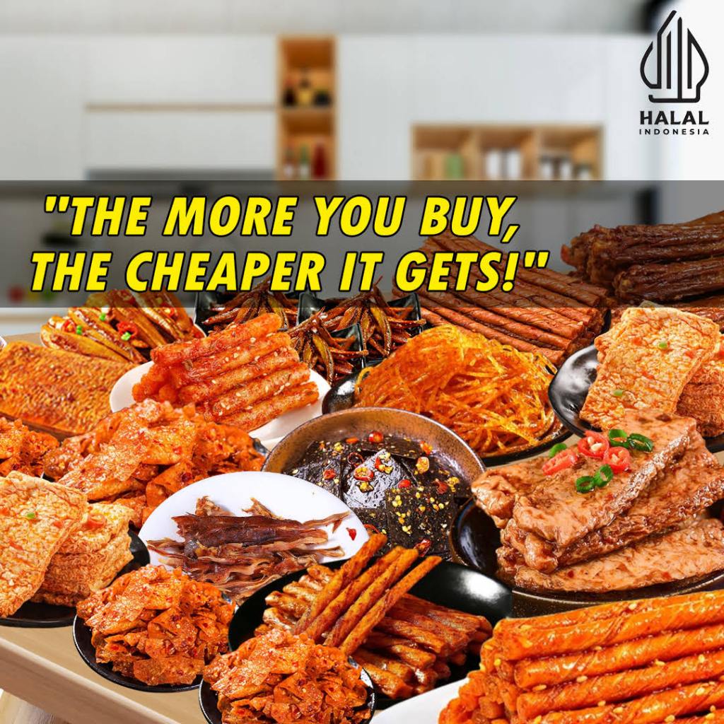 COD Cemilan Tang Tang HALAL BPOM  Snack Soy Juicy Bar & Twist Halal Tendon Spicy Stick Tofu Family S