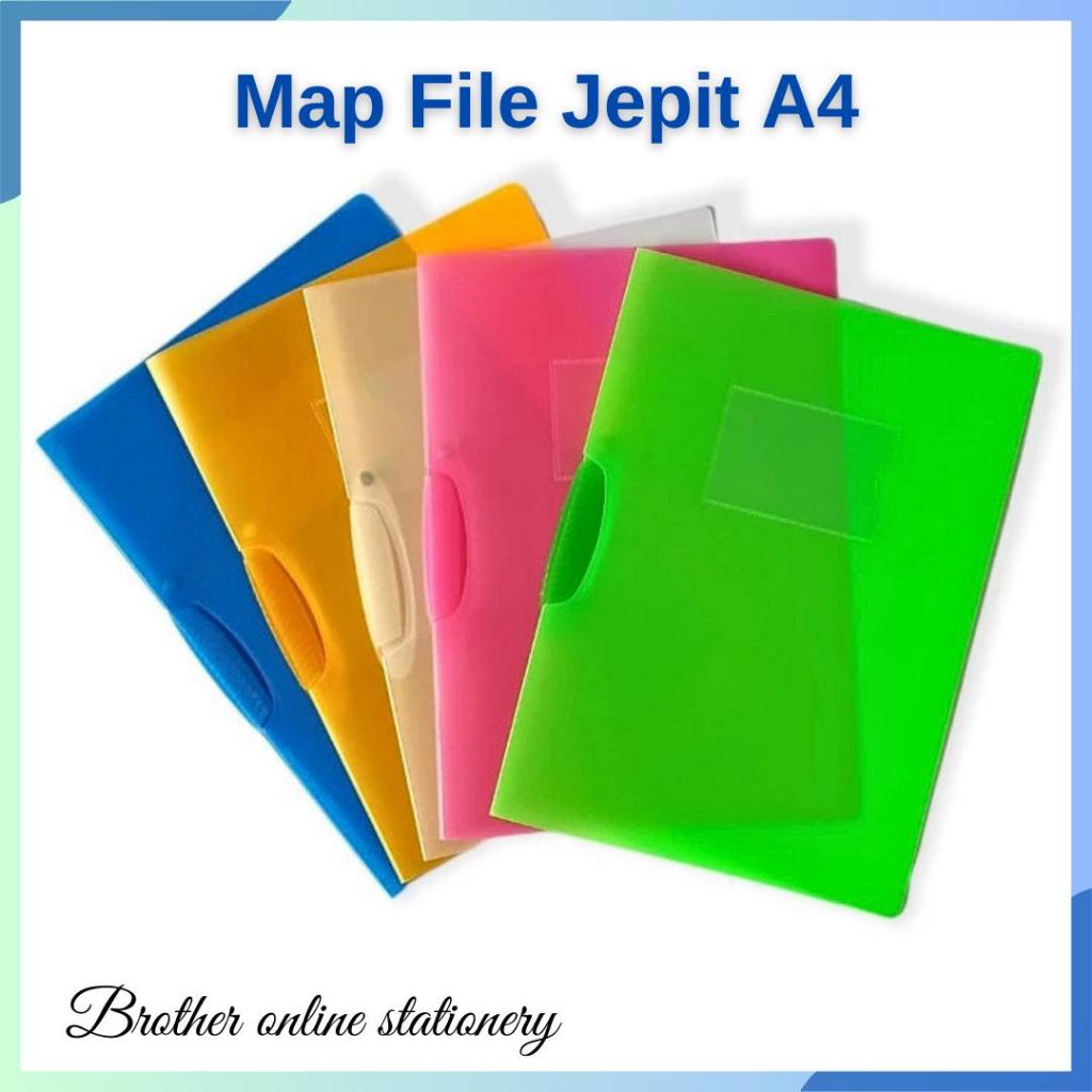 

BOS Map File Jepit A4/Bisnis File/ Dokumen Organizer/Plastik Clip