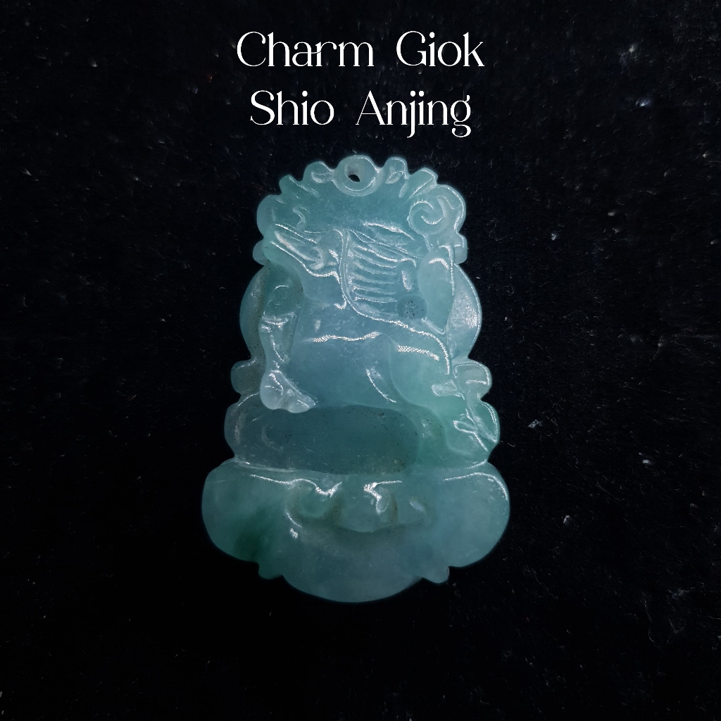 Charm Giok Shio Anjing - Dinasti Qing - FOTO ASLI