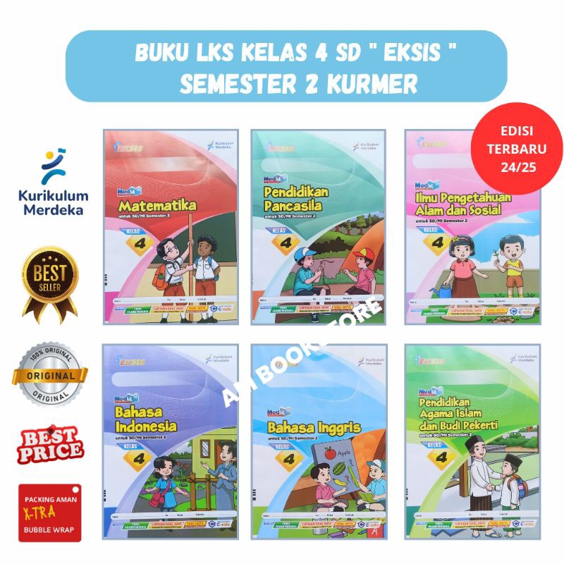 BUKU LATIHAN ( LKS ) MERK EKSIS UNTUK KELAS 4 SD/ MI SEMESTER 2 KURIKULUM MERDEKA DARI PENERBIT CITR