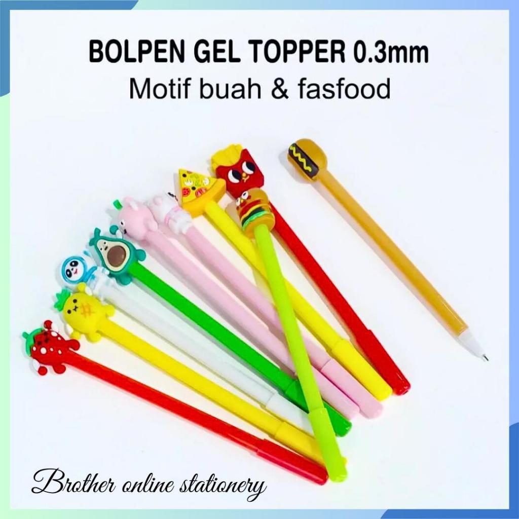 

BOS Pen Gel Topper/Balpen Gel Anak/Pen Lucu/Pen Bentuk/Pena Gel