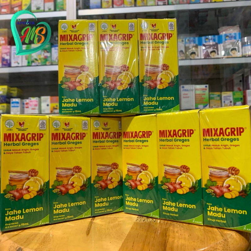 

Mixagrip Herbal Greges | Isi 6 Sachet | Rasa Jahe Lemon Madu