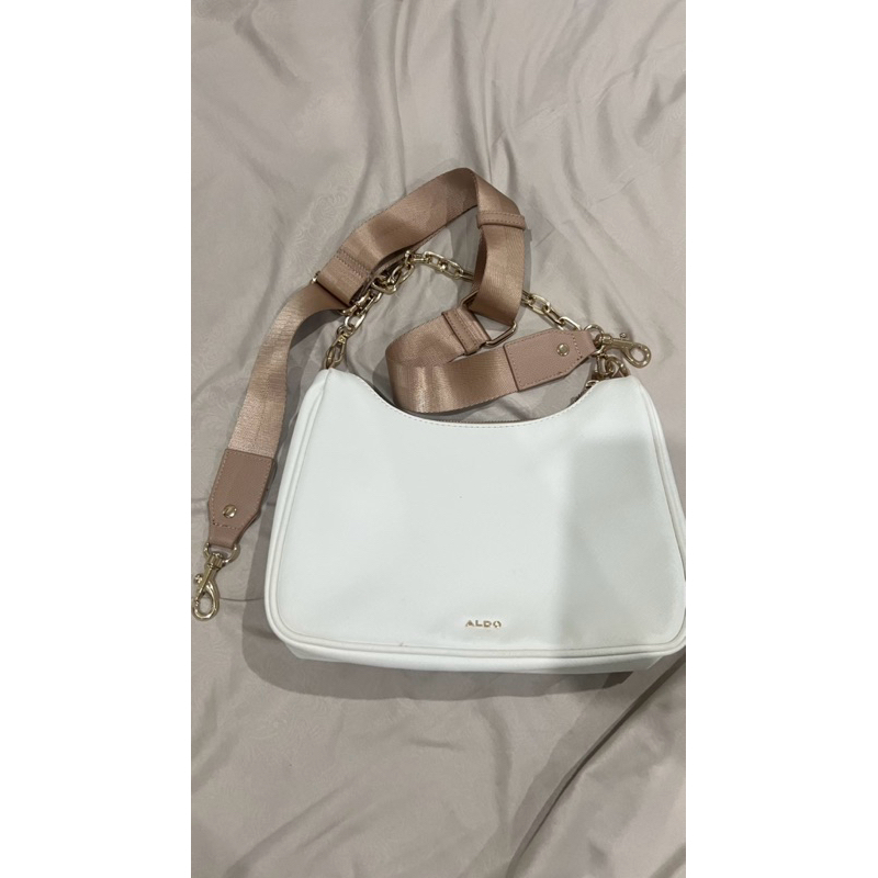 Slingbag handbag tas aldo putih gold