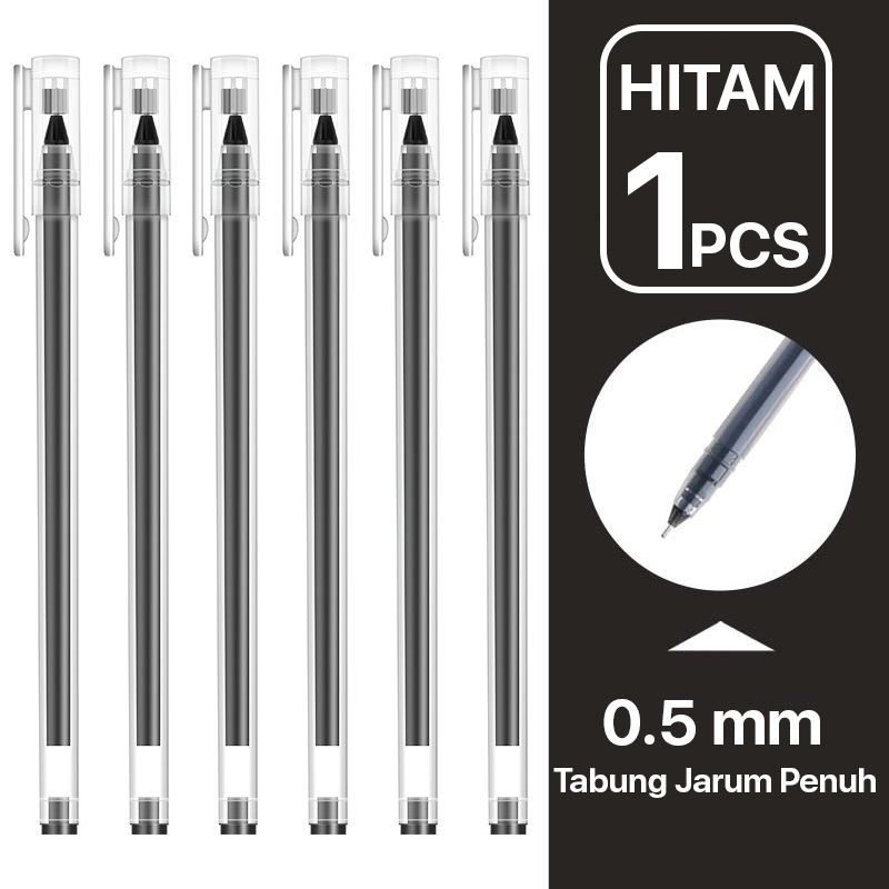 

(1 buah) Gel Pen Pulpen Gel Warna hitam 0.5mm 1 PCS