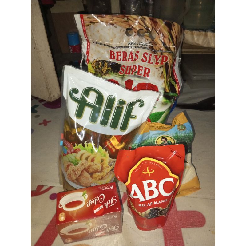 

INDOMIE + MINYAK + GULA + TEH