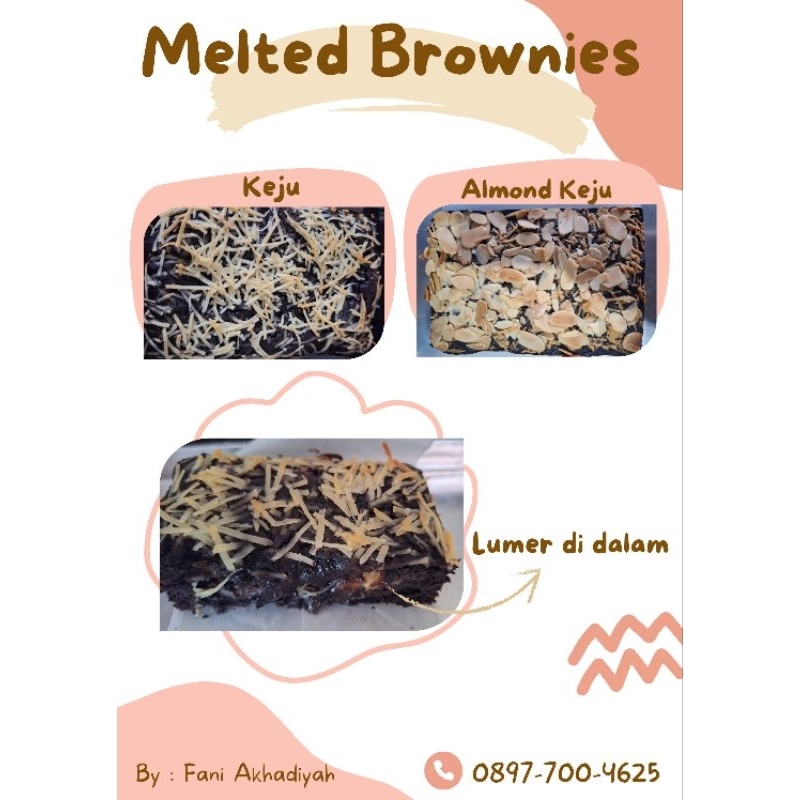 

Melted brownies 20x10 (ADA KEJU DI DALAM)