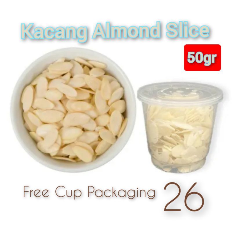 

Kacang Almond Slice 50gr (Free cup packaging) BLUE DIAMOND