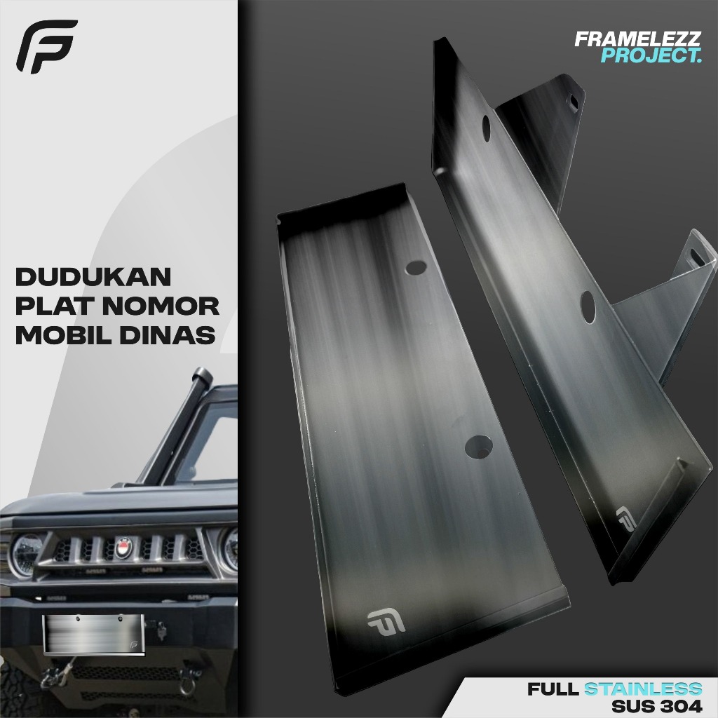 Dudukan Plat Mobil Stainless / Tatakan Plat Nomor Mobil Stainless Steel Anti Karat Dudukan Plat Peja