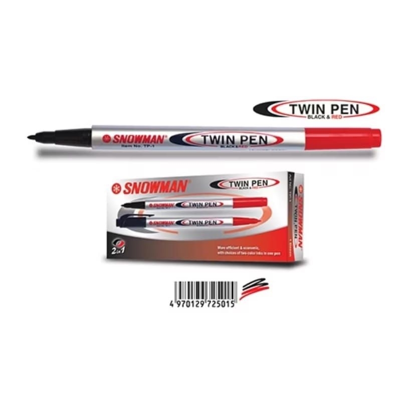 

Spidol Twin Pen Warna Hitam Snowman