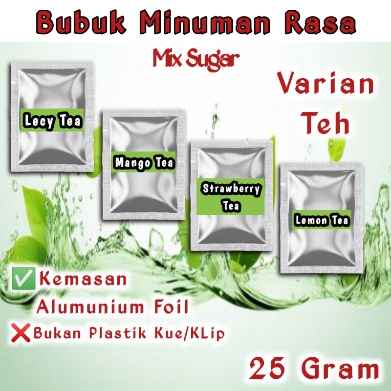 

Bubuk Minuman Rasa Mix Sugar Kemasan Aluminium Foil 25 Gram