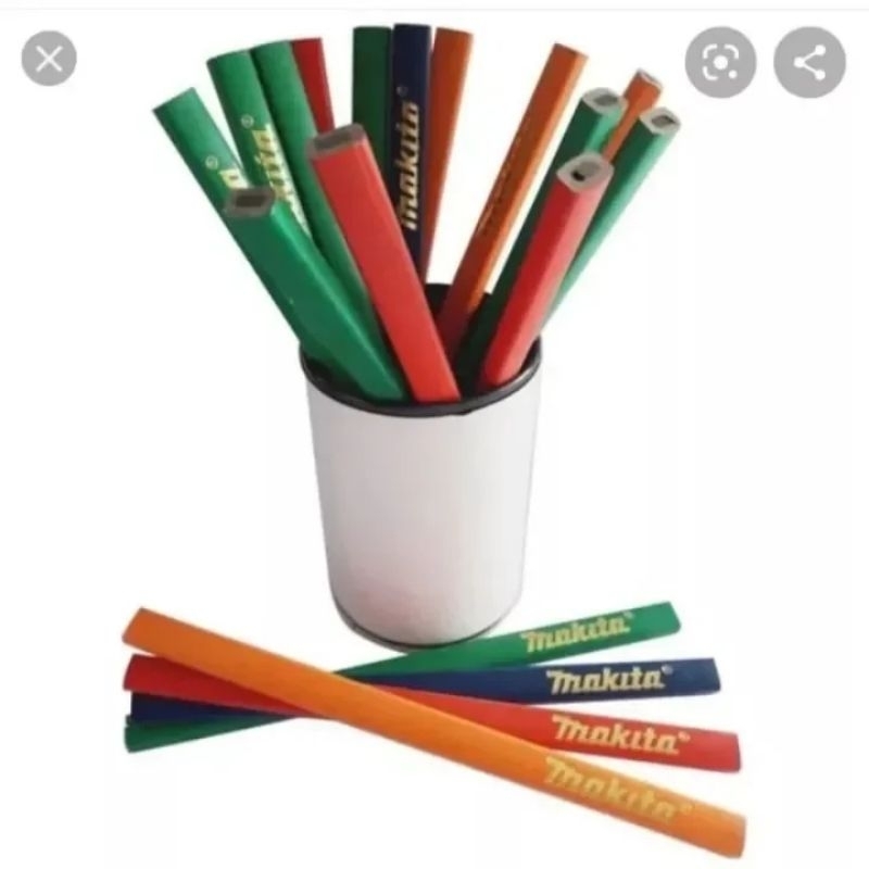

Pensil Kayu Tukang | Pensil Bangunan | Warna Pensil Hitam Merk Makita