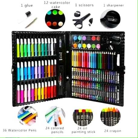 

tyvf {GC} Crayon Pensil Warna Art Set Pensil Warna Krayon isi 150PCS