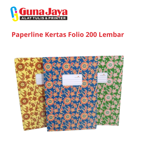 Paperline Kertas Folio 200 Lembar - Kertas A4 Berkualitas untuk Sekolah & Kantor - Kertas Bergaris