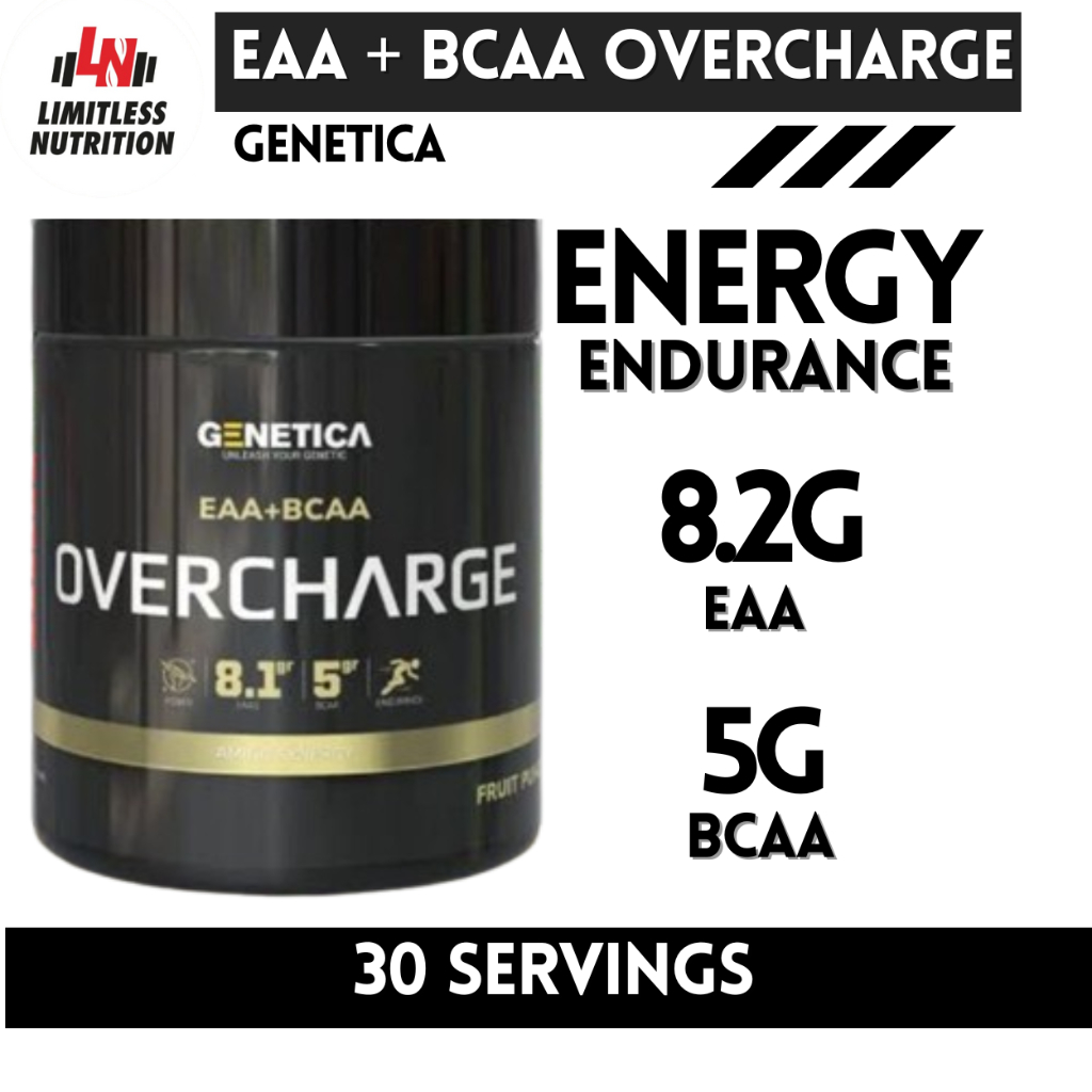 Genetica Overcharge EAA BCAA Recovery Past Intra BCAA Amino