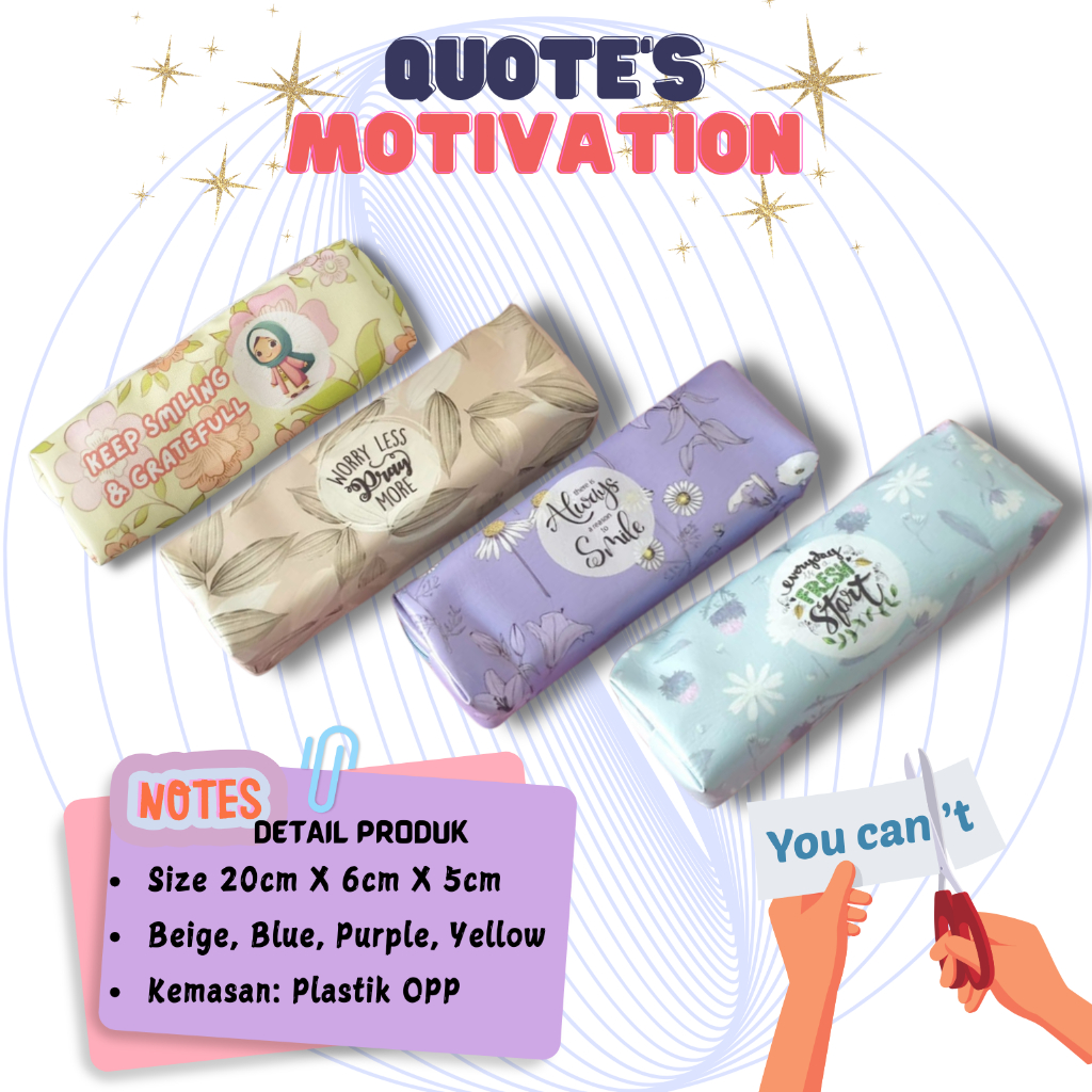 

TCW Tempat pensil tepak dewasa with Quote motivation