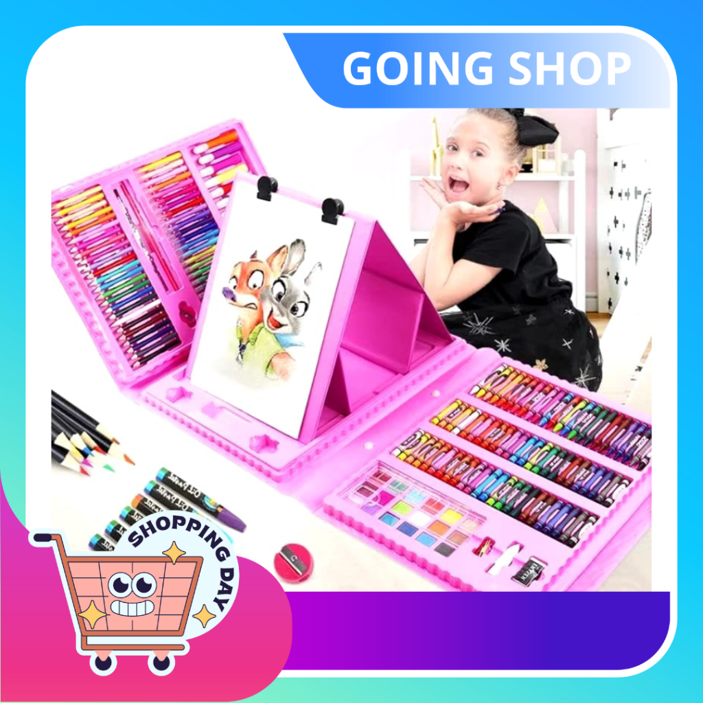 

[ GS ] Crayon Pensil Warna Art Set Pensil Warna KRAYON 208 PCS