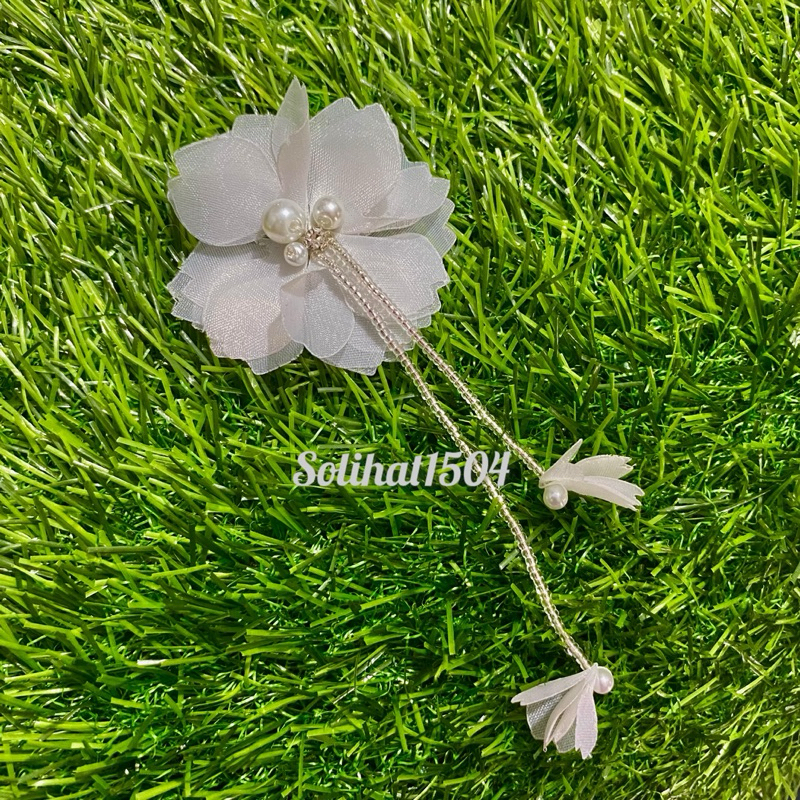 Aplikasi bunga organza/bunga juntai/aksesoris payet/aksesoris baju kebaya