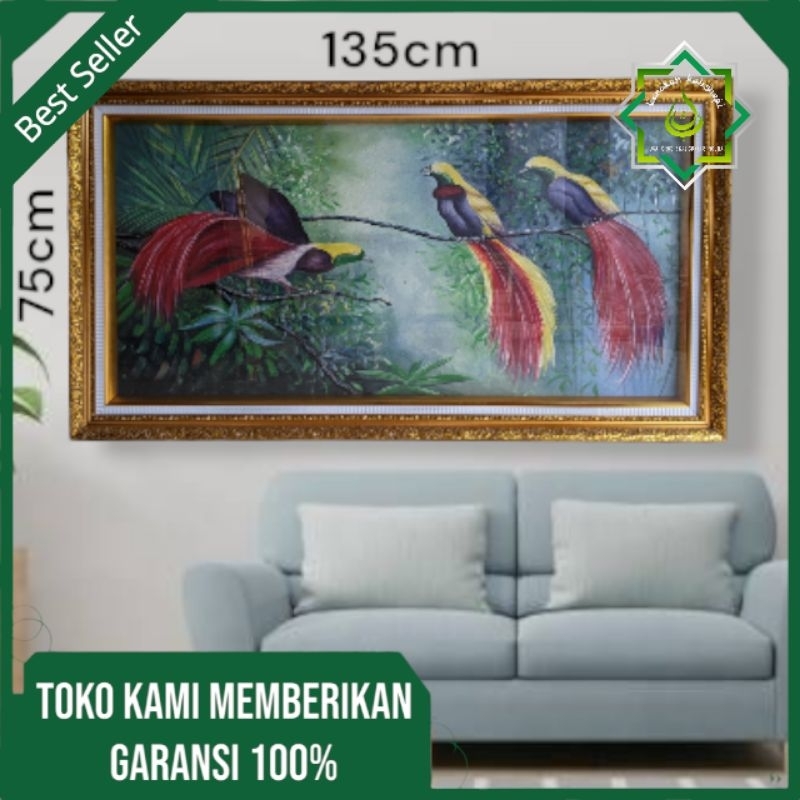 lukisan burung cendrawasih jumbo