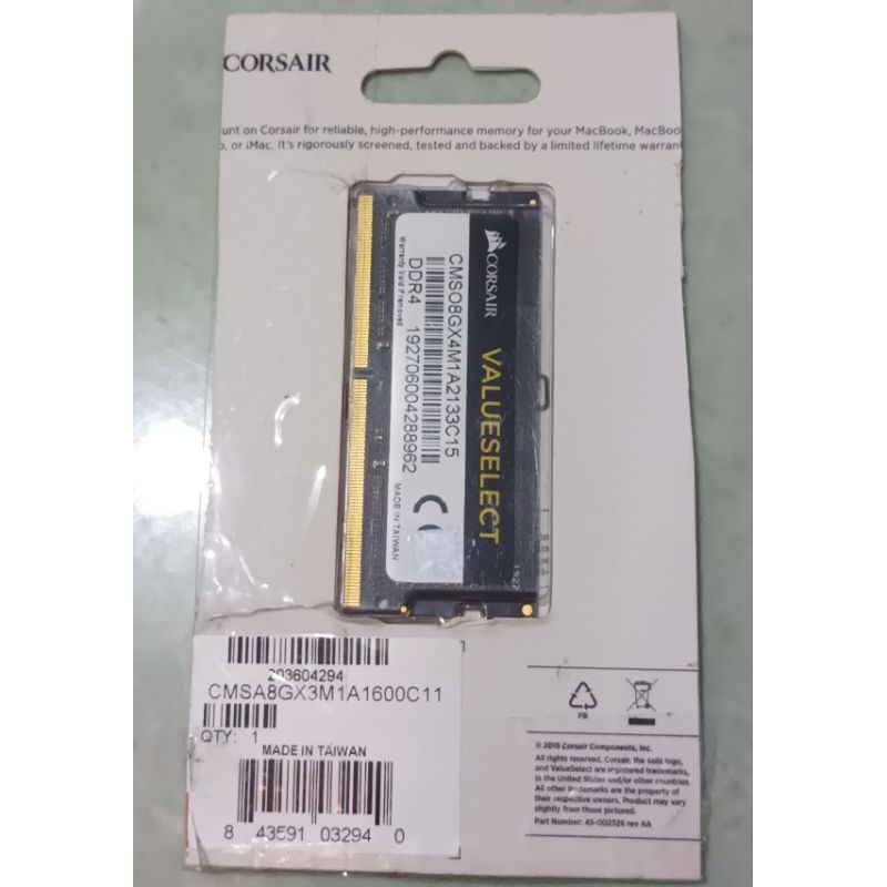 Ram laptop Sodimm Corsair DDR 4 8gb