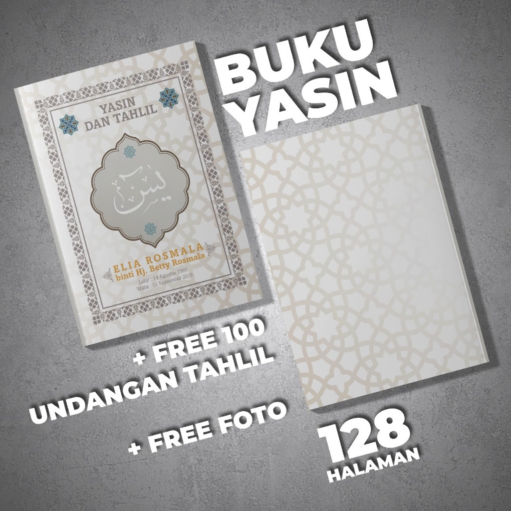BUKU YASIN - TEBAL - BERKUALITAS - BUKU YASIN MURAH - BUKU YASIN ISI 128 HALAMAN
