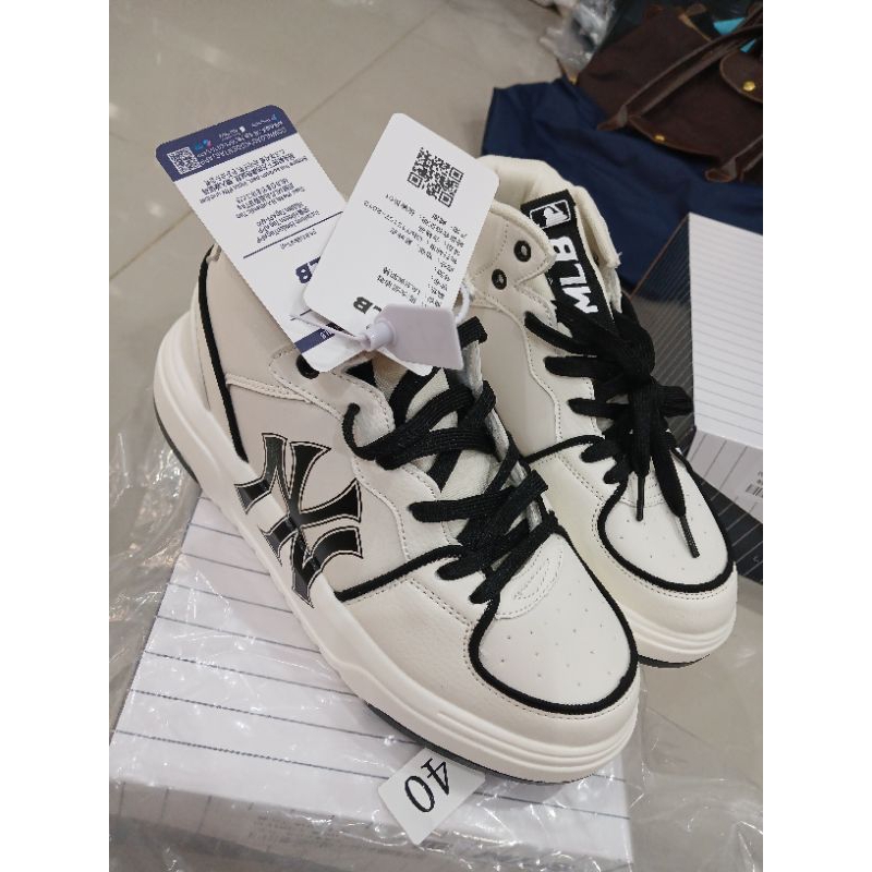 Sepatu sneakers MLB korea chunky liner Putih hitam Ready ya 38 39 40 41 42