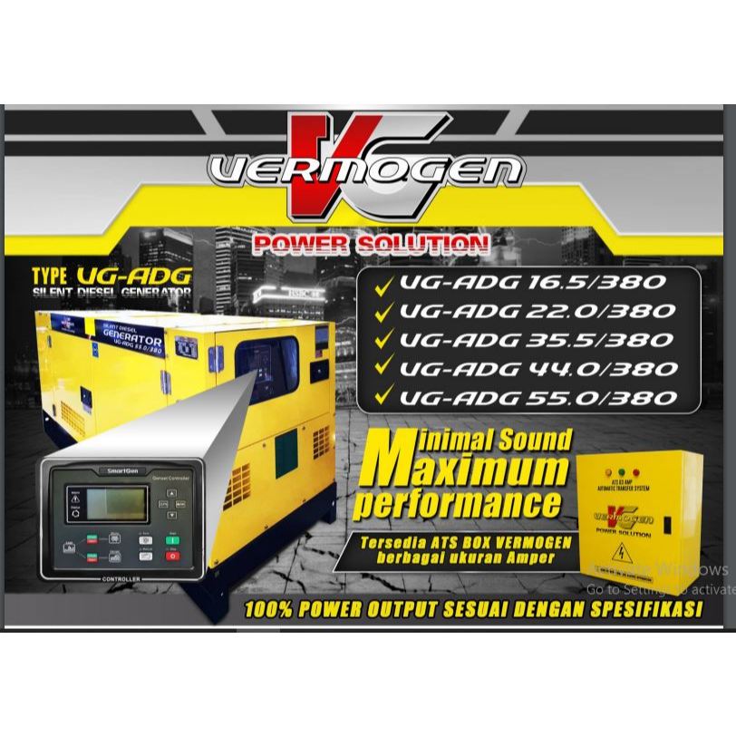 SILENT GENERATOR DIESEL / GENSET SILENT - 16.5 KW - VERMOGEN