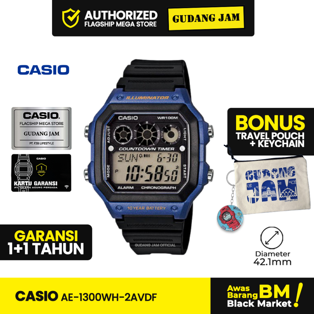 Jam Tangan Casio AE-1300WH-2AVDF AE-1300WH AE-1300 AE1300WH AE 1300WH