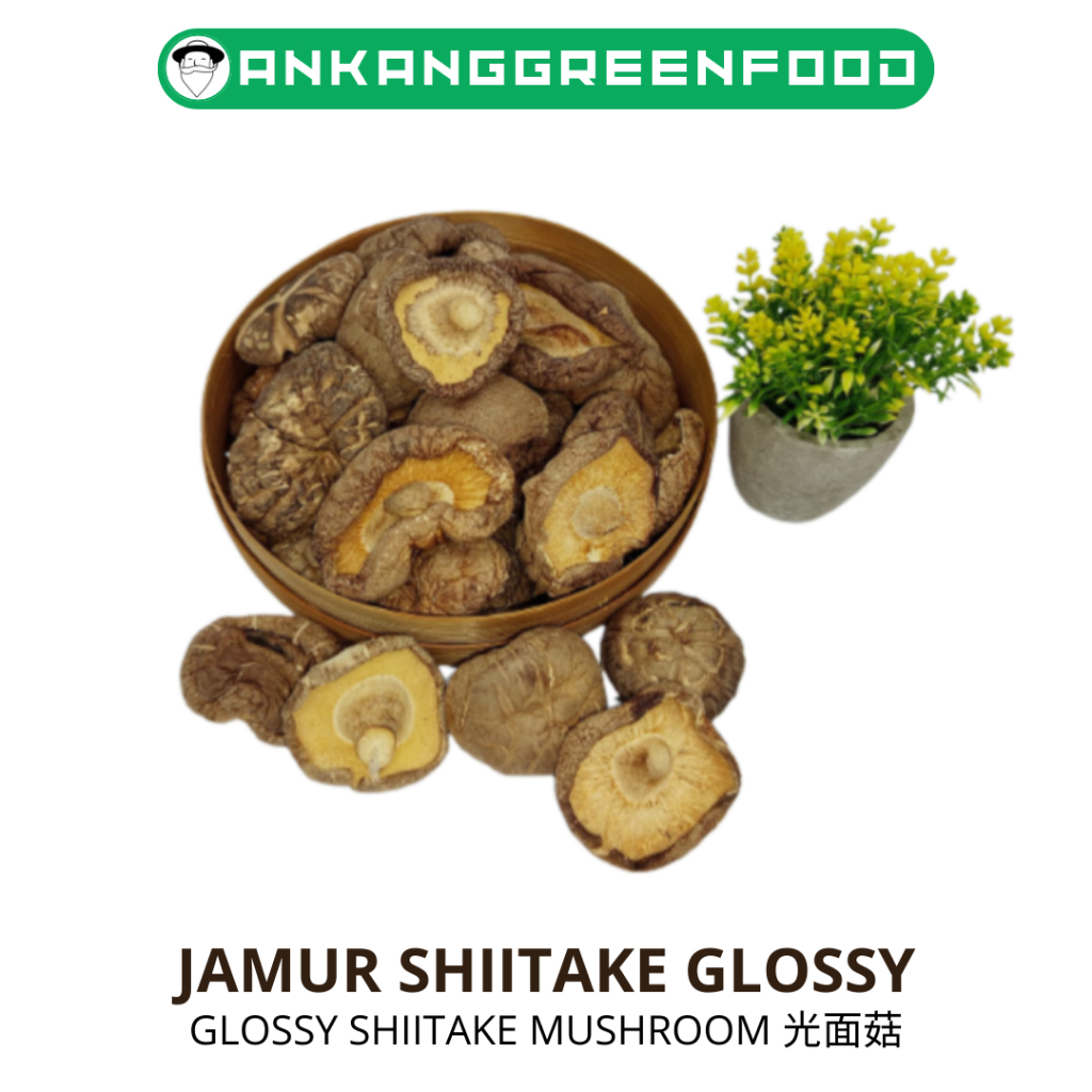 

[50-100gr] Shiitake glossy mushroom,jamur shiitake glossy,Jamur kancing kering,xiang gu,香菇
