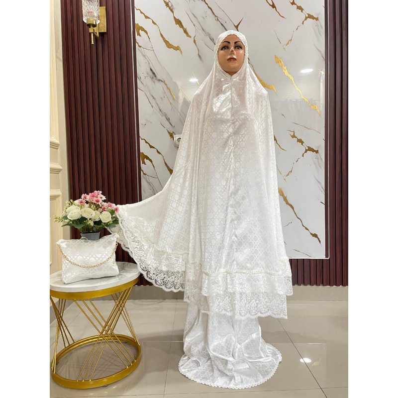 MUKENA DEWASA SUTRA JAGUAR SILK PREMIUM JUMBO MEWAH