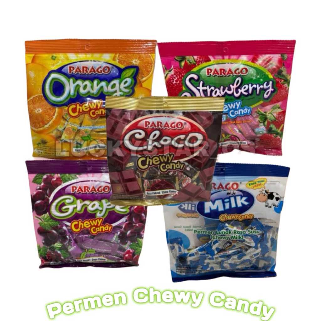 

PARAGO permen chewy ada 5 varian rasa uk. 54 gram/Chewy Candy