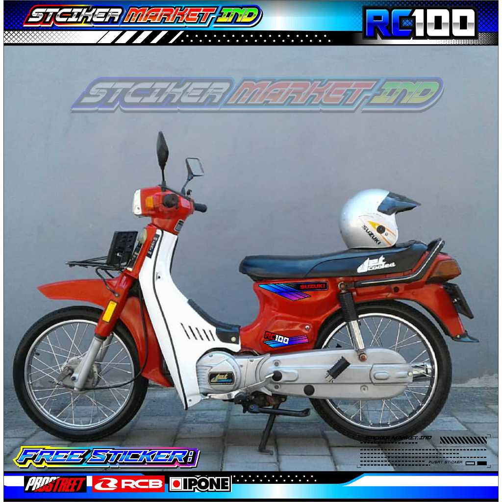 STRIPING VARIASI MOTOR BRAVO RC 100 / STIKER LIST MOTOR SUZUKI BRAVO RC 100