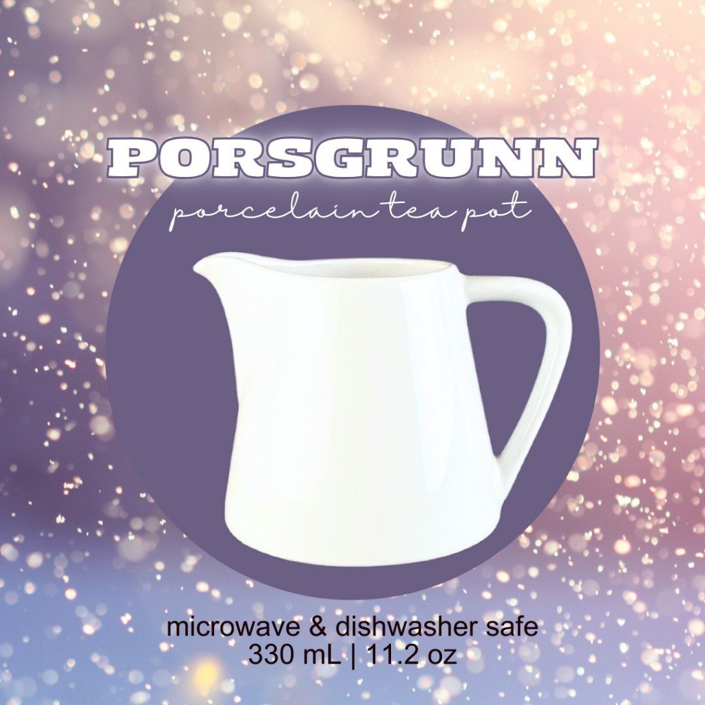 PORSGRUNN Porcelain Tea Pot | Teko Keramik | Teko Kopi Cantik