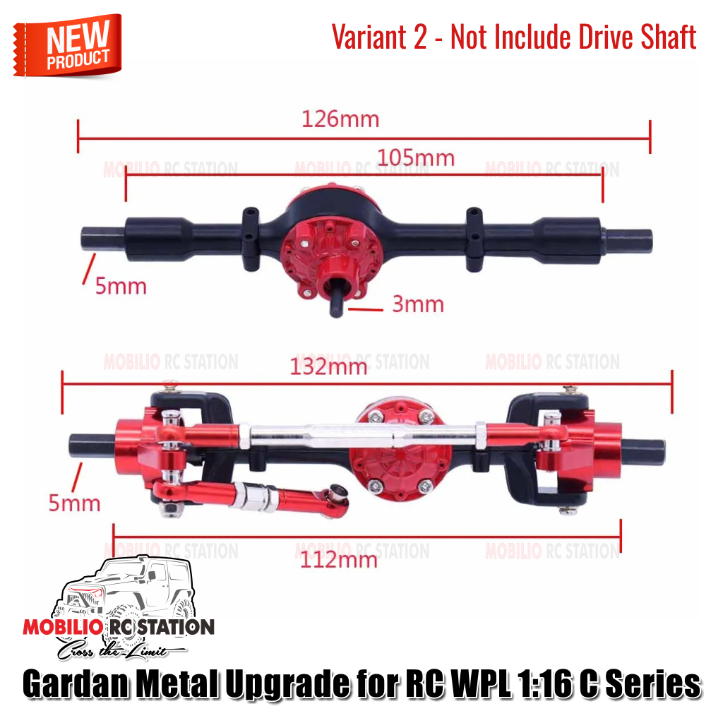 Full Set Gardan Metal Upgrade Axle Shaft Part RC Mini WPL 1:16 Offroad