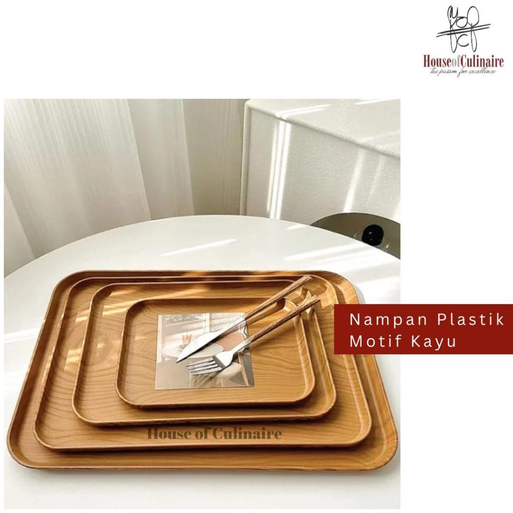 Nampan Plastik Model Kayu