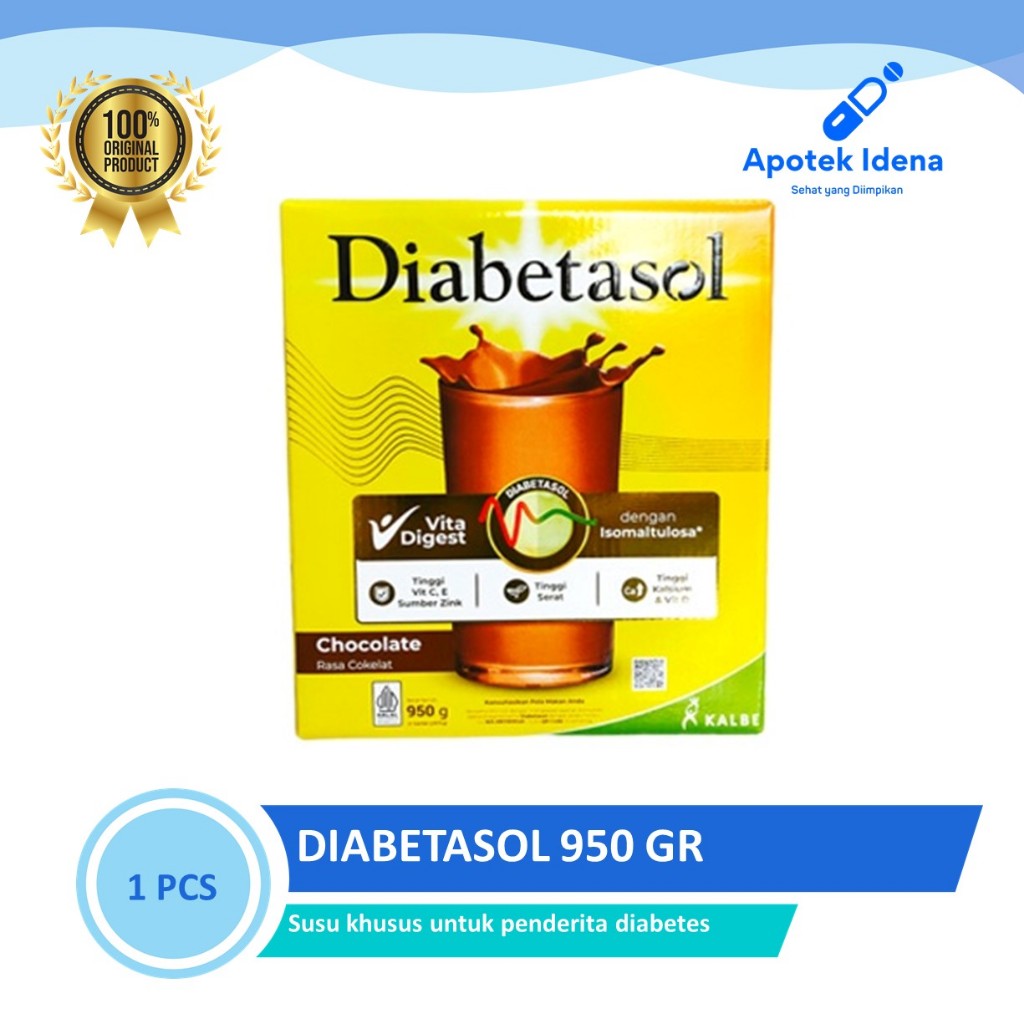 

DIABETASOL 950 GR COKLAT VANILA 950GR KEMASAN BARU SEBELUMNYA 1000GR 1000GR SSKD