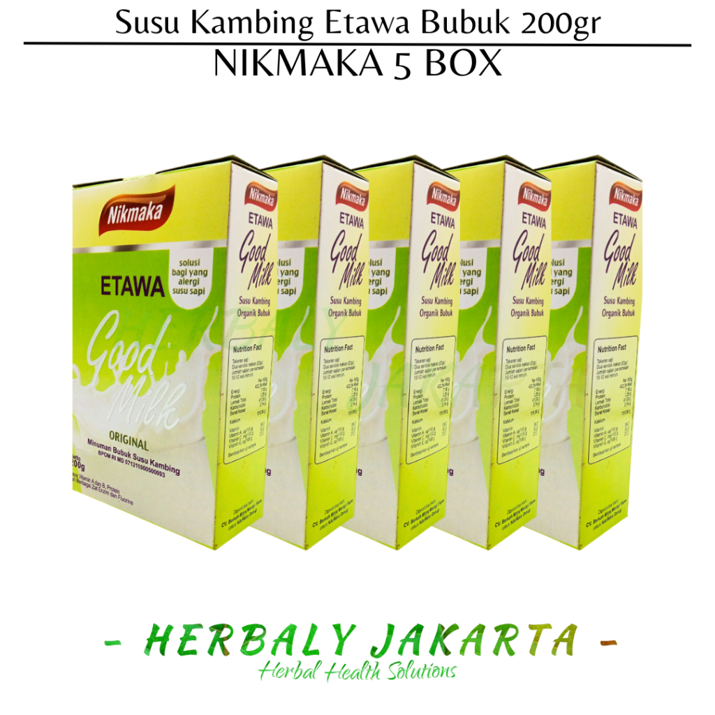 

Nikmaka Paket 5 Box Susu kambing bubuk original BPOM