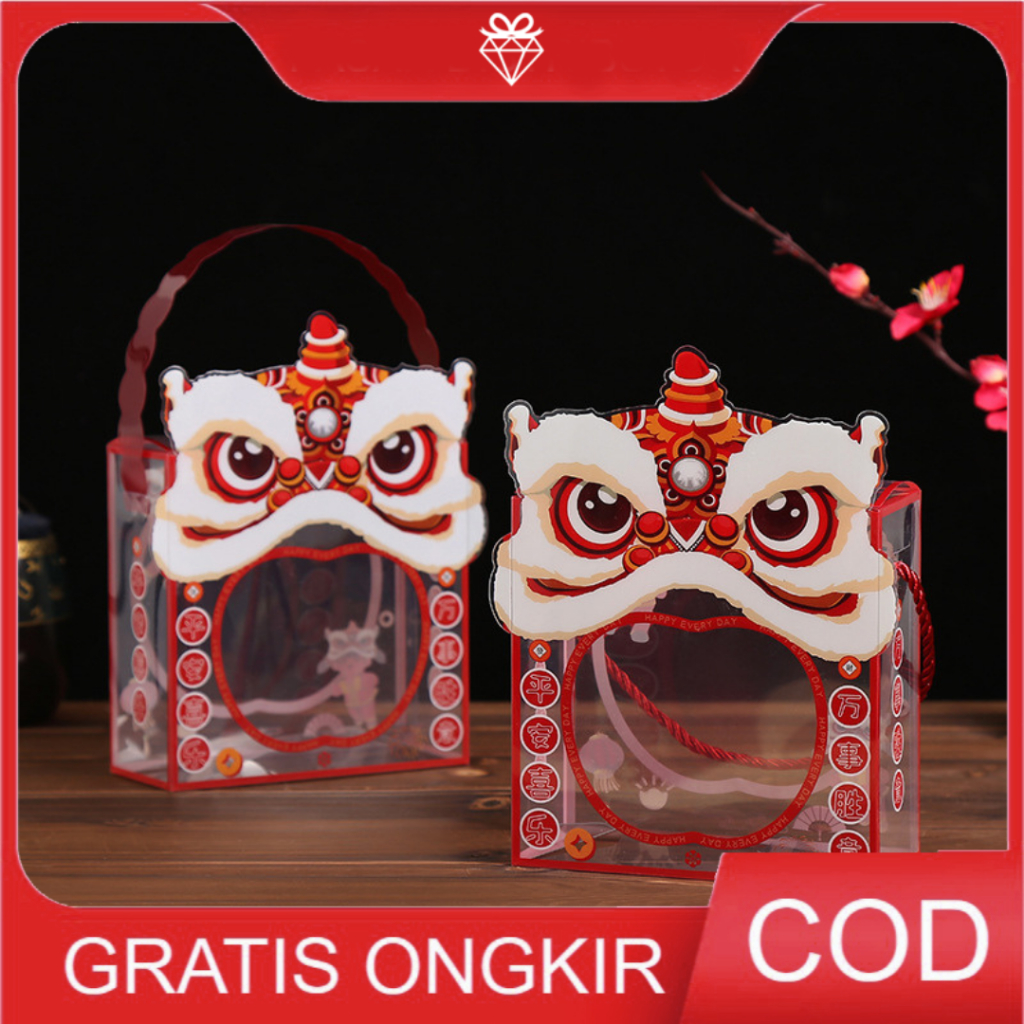 

Kotak Hampers Transparan Barongsai - Giftbox Kotak Kado Souvenir Imlek GB244