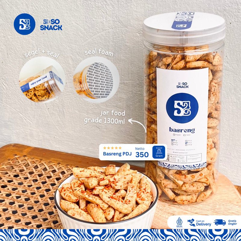 

Basreng Toples | Basreng Pedas Daun Jeruk | Basreng Cikruh | Cemilan Viral | Cemilan Kalcer | Cemilan Toples | Standing Pouch